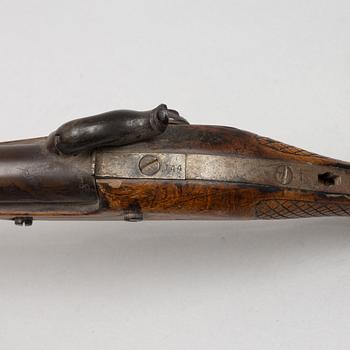 A smoothbore Swedish percussion pistol 1850 pattern.