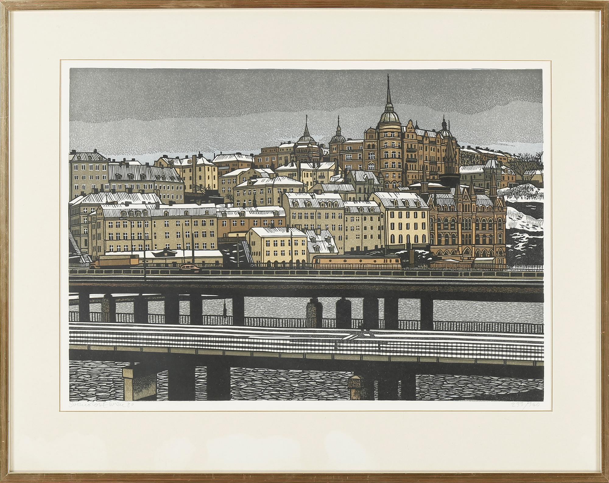 SVENOLOV EHRÉN, färglitografi, signerad och numrerad 233/360, daterad (19)80.