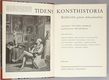 TIDENS KONSTNHISTORIA, 3 volymer, Tidens förlag 1948 och 1950.