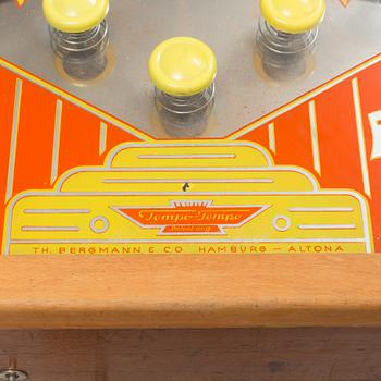 FLIPPERSPEL, Bergmann Company, Hamburg, 1950-tal.