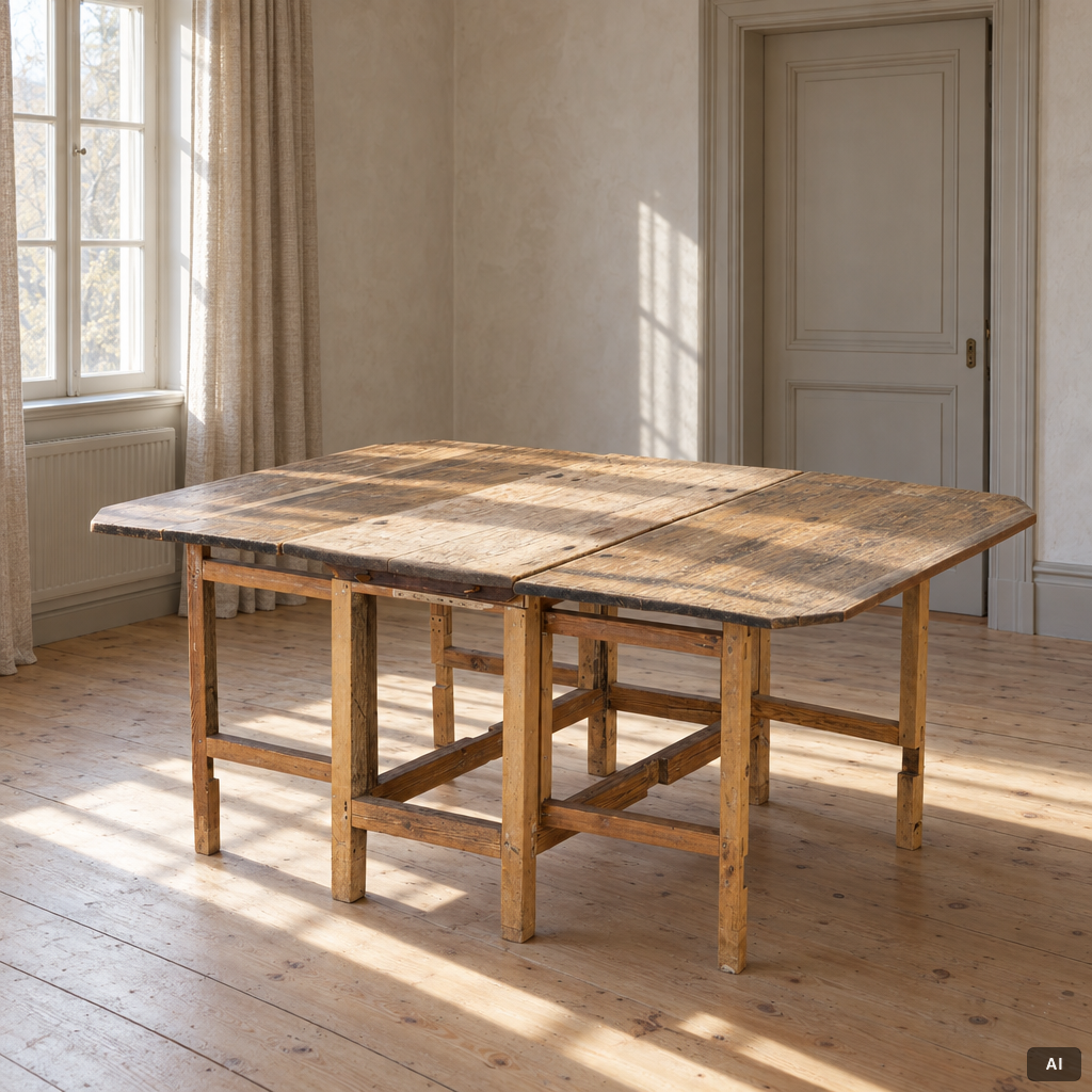 Gate leg table, 19th century.