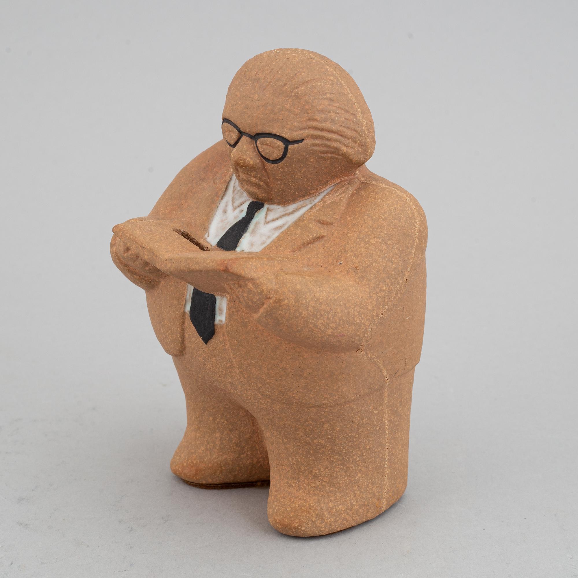 Lisa Larson, 3 pcs stoneware figurines, Gustavsberg.