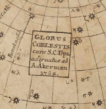 A pair of Rare Swedish Terrestial and Celestial Globes by Anders Åkerman 1762.