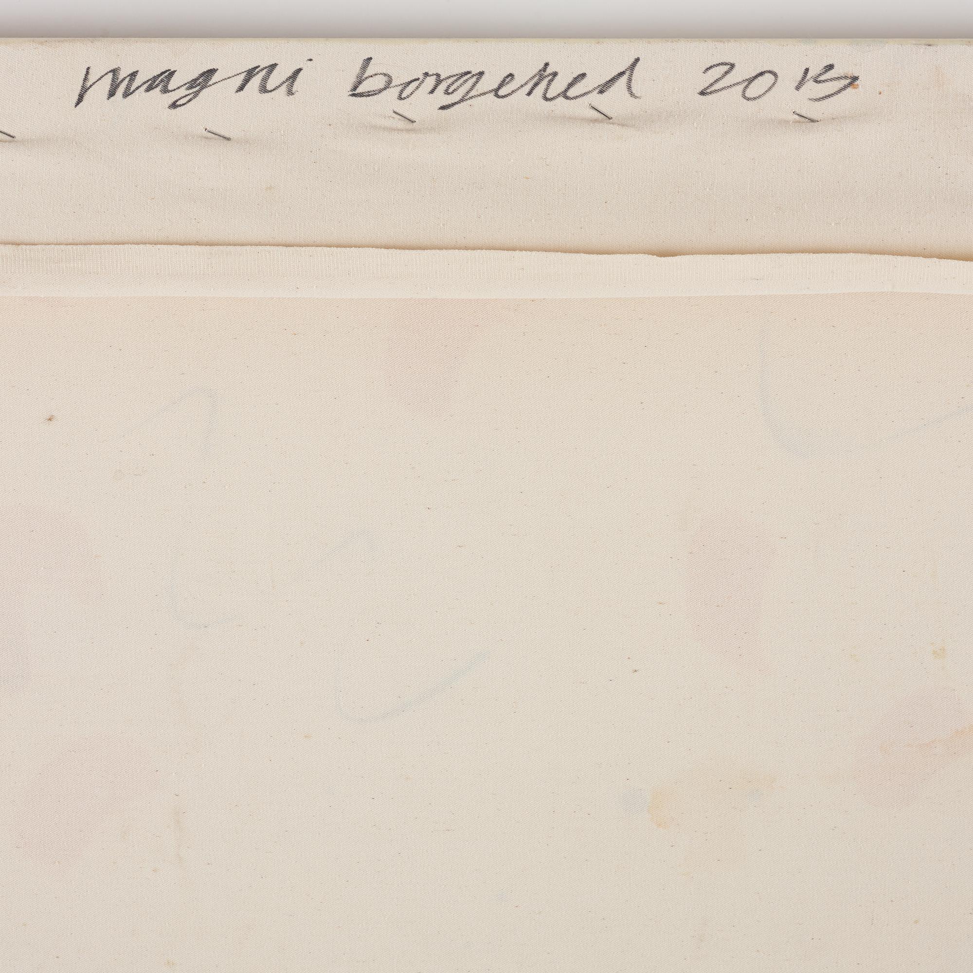 Magni Borgehed, signed and date 2013 verso. Mixed media on canvas.