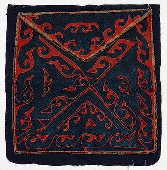 A Kirghiz bag (Bokche), 66 x 64 cm.