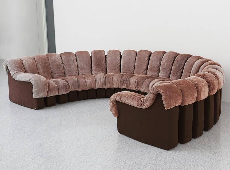 Ueli Berger, Eleanora Peduzzi-Riva och Heinz Ulrich, a "DS-600" "Non-Stop" sofa for De Sede, Switzerland, 1970's.