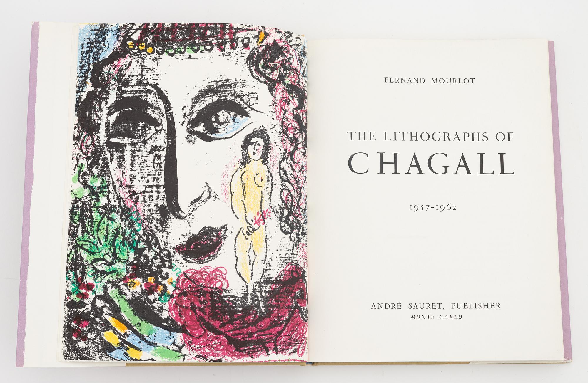 Book, "Chagall lithograph II. The Lithographs of Chagall 1957-1962", Fernand Mourlot, France, 1963.