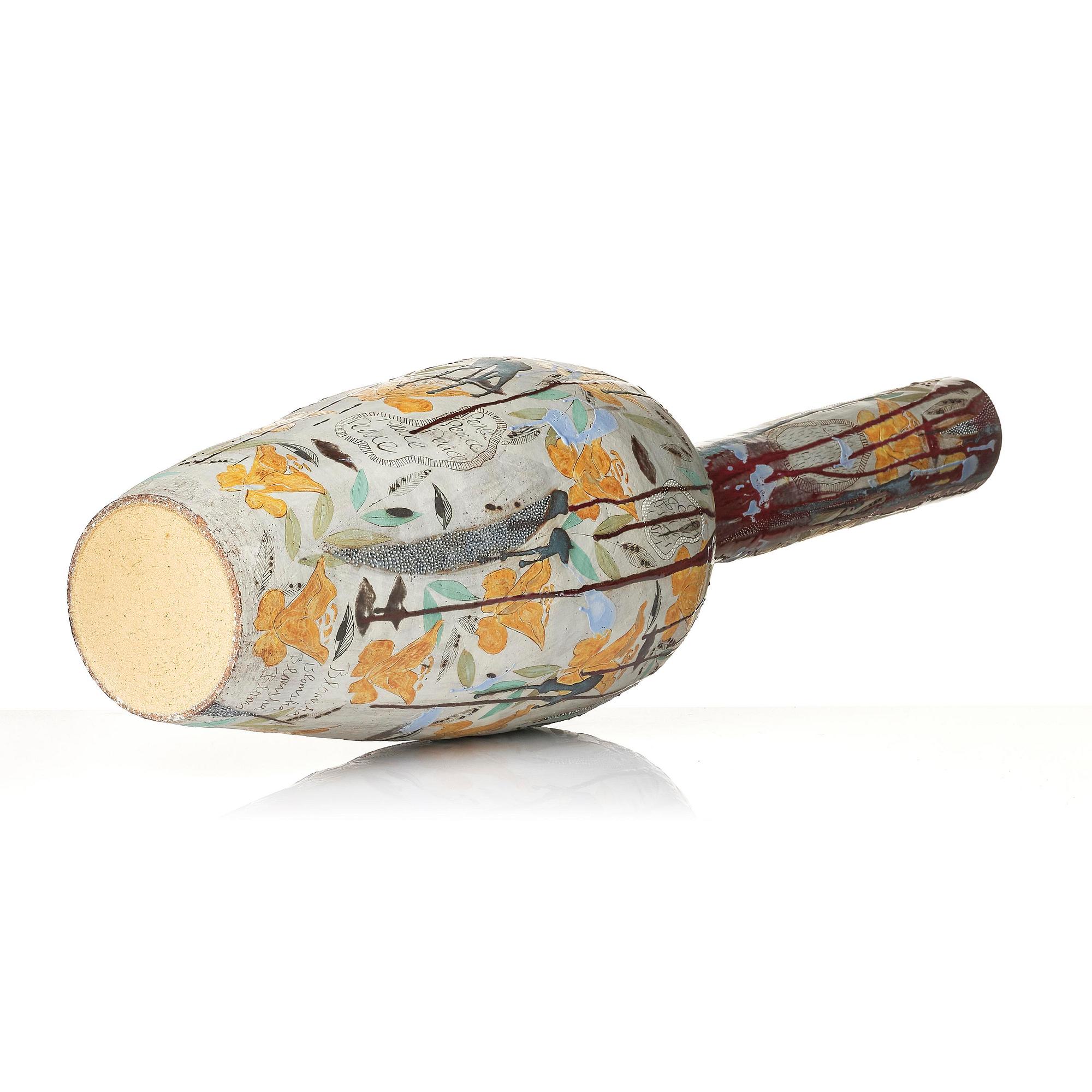 Eva Bengtsson, a stoneware floor vase "Blomstra", own studio, Frillesås, 2016.