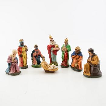 Crucifix figures 18 pcs mid-20th century.