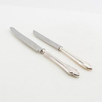 Cutlery service parts, 127 + 31 pieces, model Haga, GAB and C. G. Hallberg, Stockholm, 1950s/1960s.