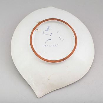 SKÅL, fajans, Stig Lindberg, Gustavsbergs studiohand.