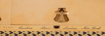 Cartier Art Deco Vanity Case 18K guld med svart emalj och baguette- och rosenslipade diamanter.