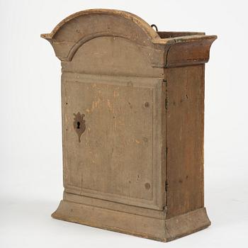 A Swedish late baroque hanging cabinet, first part 18th century.