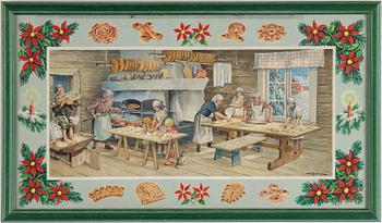 Erik Forsman, akvarell/gouache, signerad.