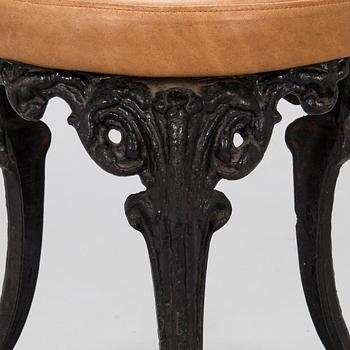 Cast iron stool, late 19th century.