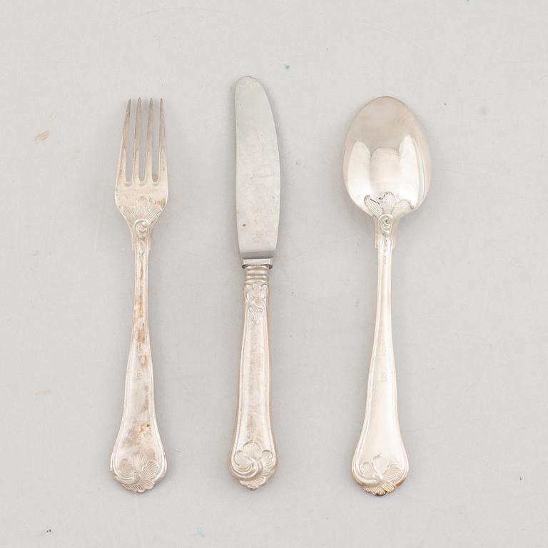 A 34-piece silver culery, model 'Saxon', Cohr, Denmark.