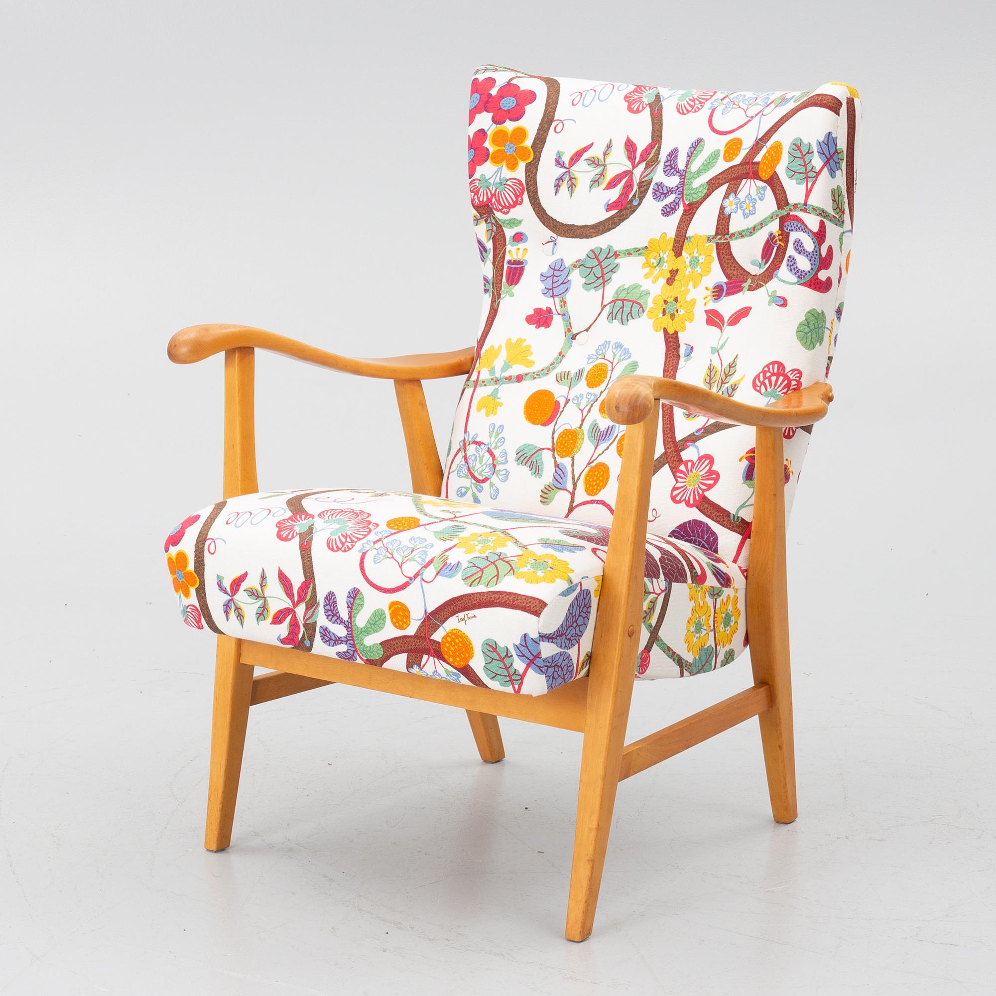 Elias Svedberg, armchair, model 563-001 from the Triva series, Nordiska Kompaniet, 1940s.