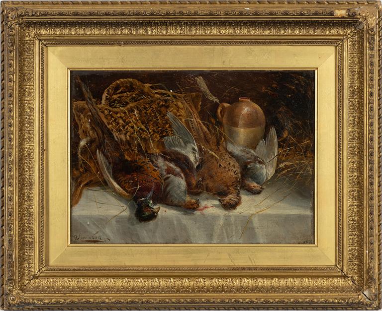 Robert Cleminson, hans art, olja på duk, bär signatur.