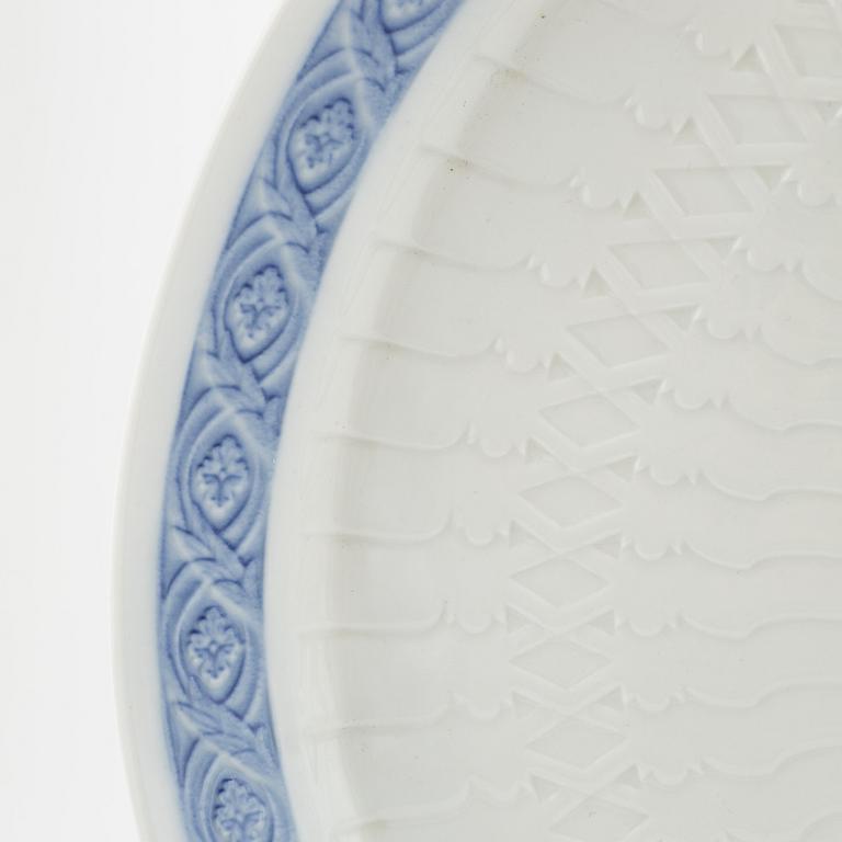 A 'Blue Vifte' porcelain dish, Royal Copenhagen, Denmark.