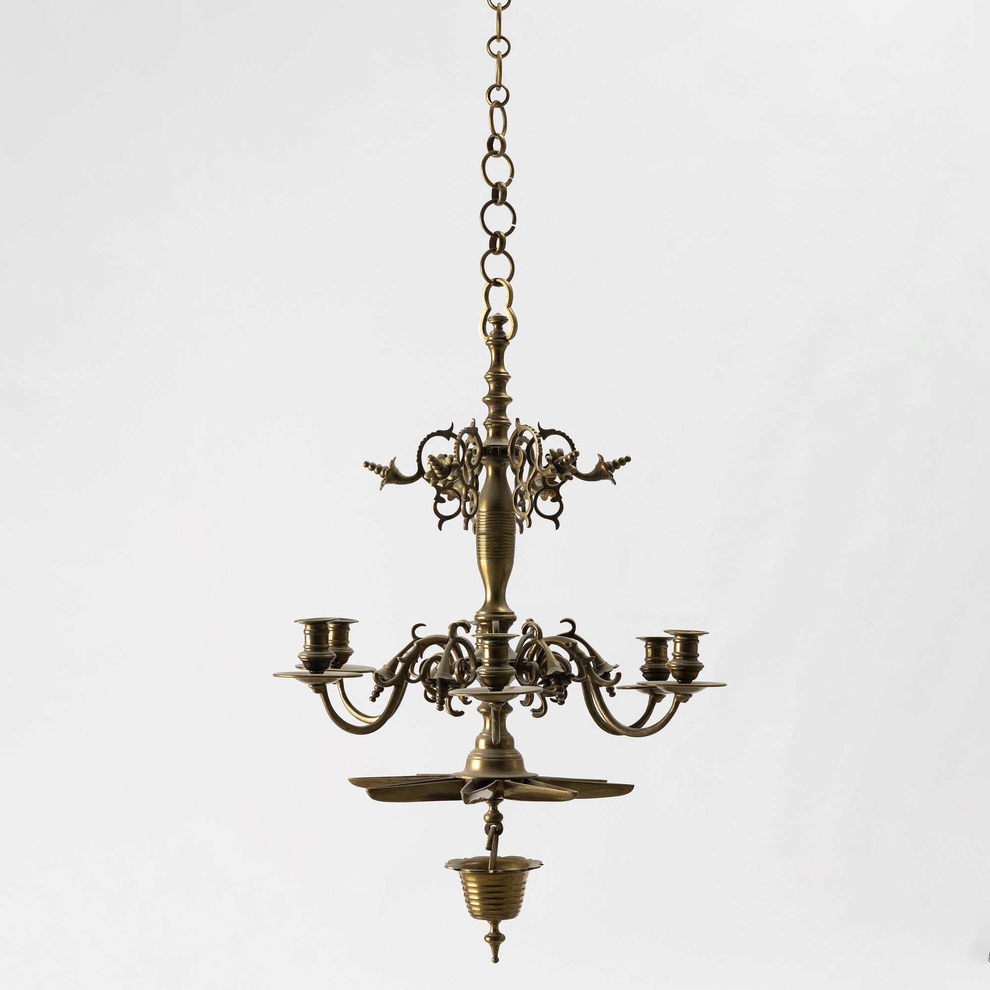 Ljuskrona, barockstil, omkring 1900.