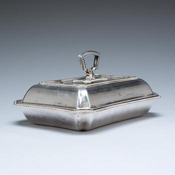 UPPLÄGGNINGSFAT MED LOCK, pläter, England. 1900-tal.