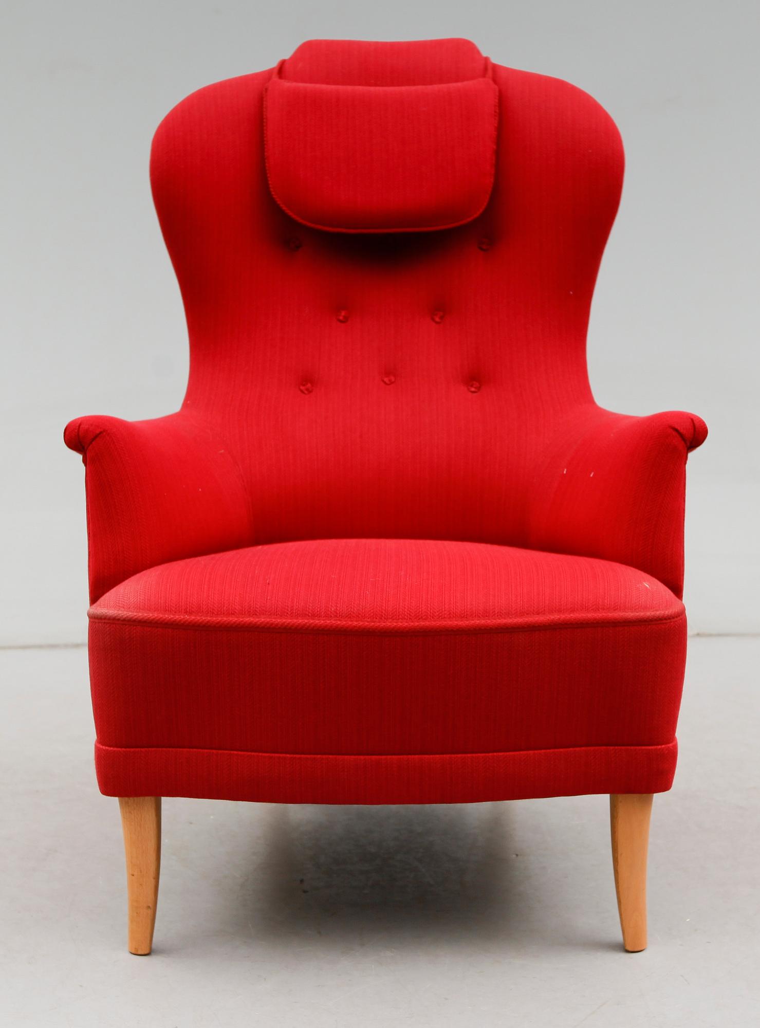 FÅTÖLJ, "Farmor", Carl Malmsten, 1900-talets andra hälft.