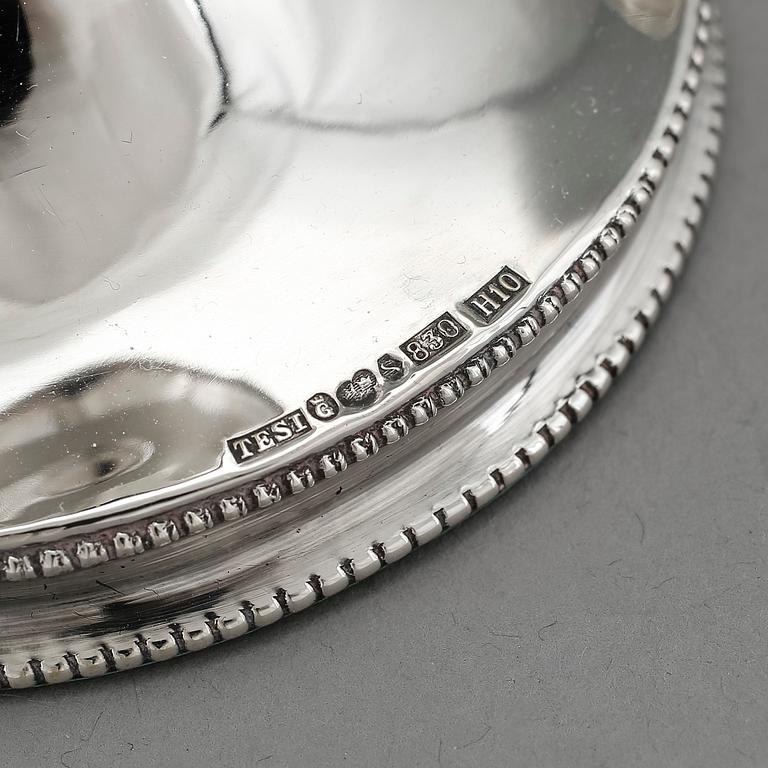 LJUSSTAKAR, ett par, silver. TESI, Göteborg, 1982.