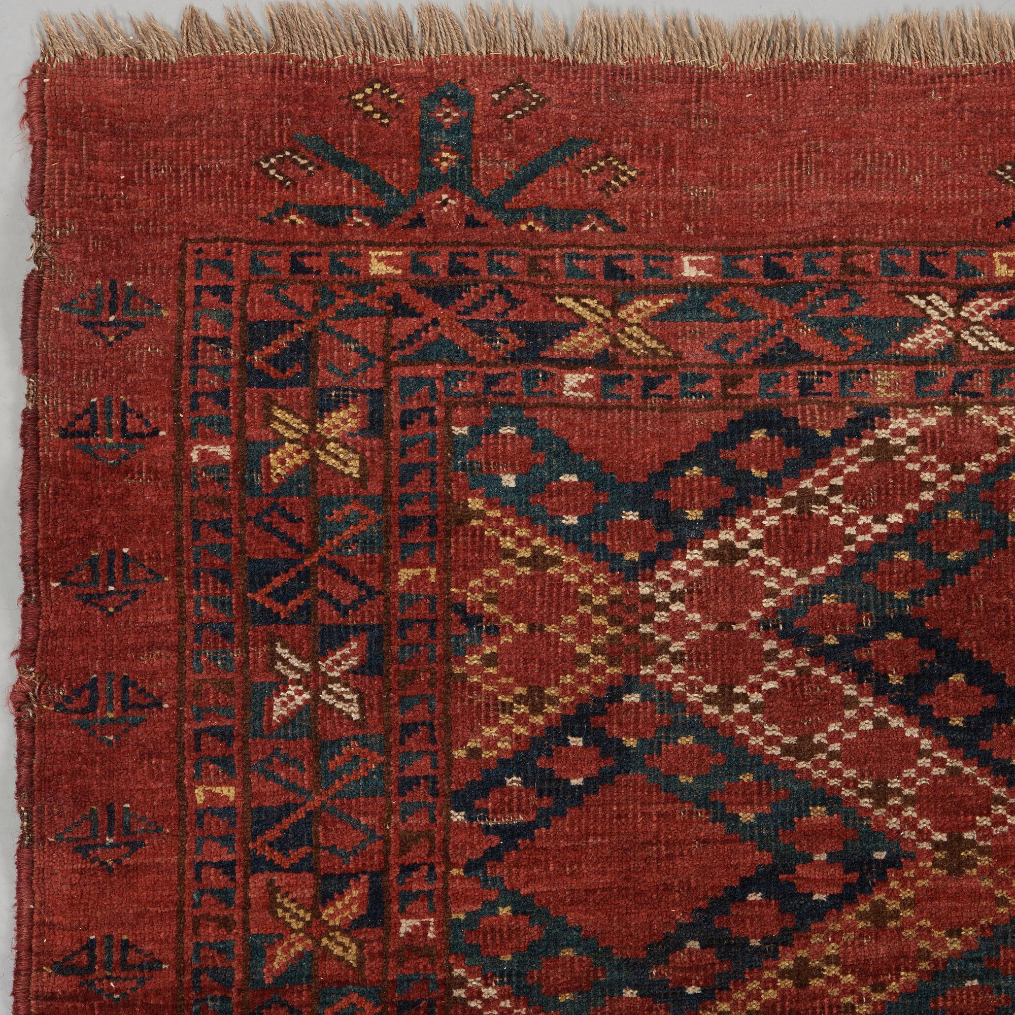 A CHUVAL-RUG. An antique Khalach, Middle Amu Darya (MAD), southern oasis. 112,5 x 167 cm.
