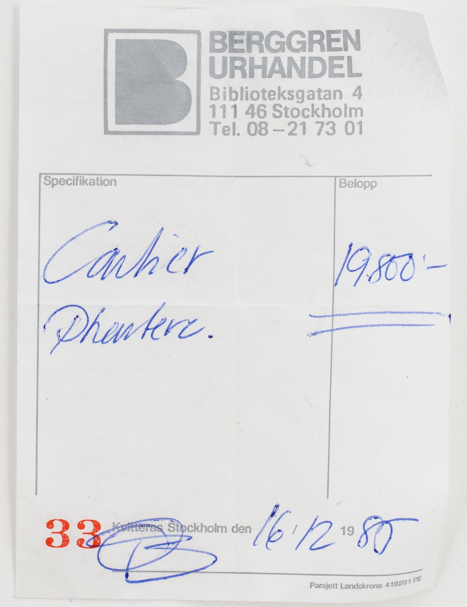 CARTIER, Panthère, wristwatch, 21,5 x 21,5 mm,