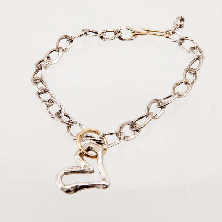 Bracelet silver and 18K gold by Sandberg.