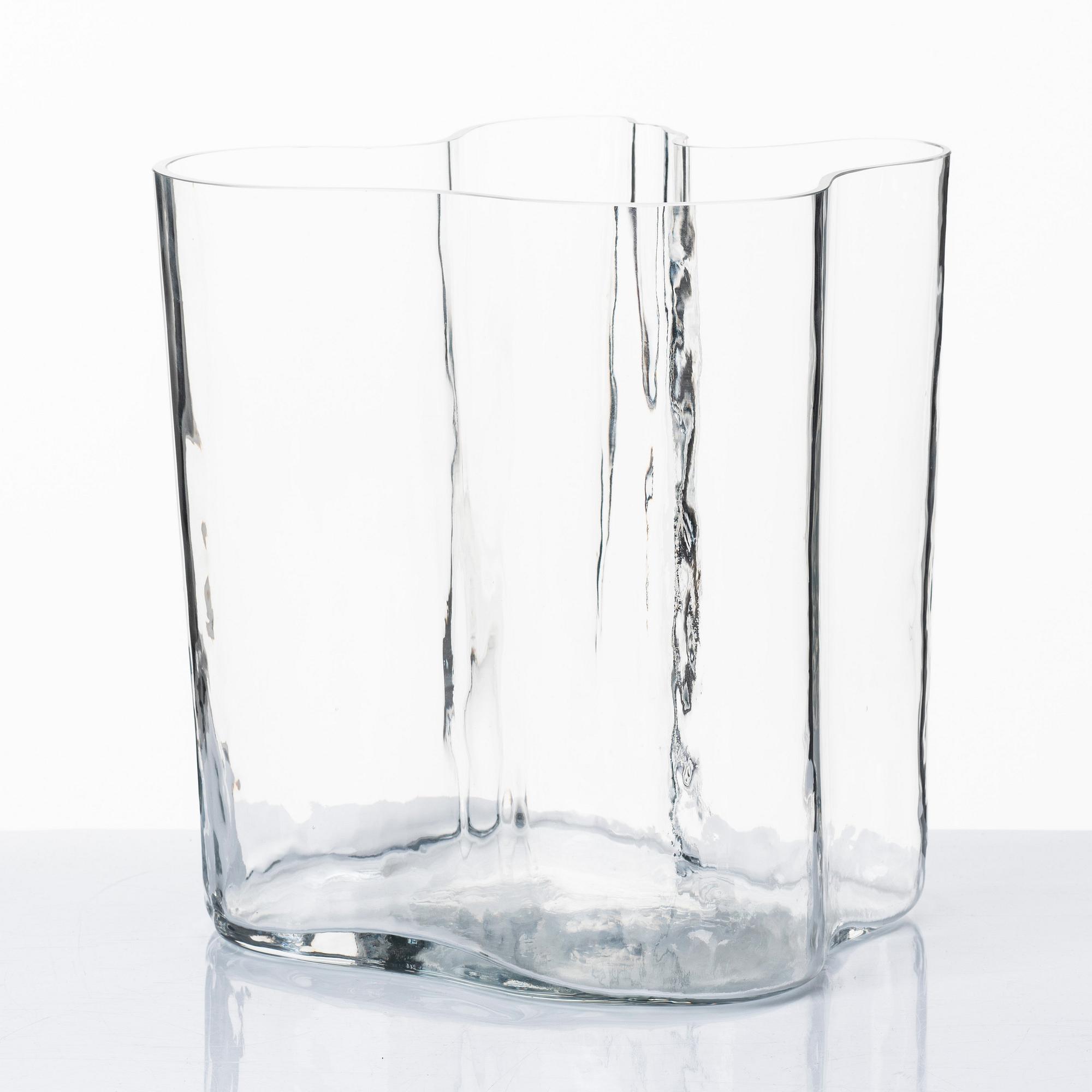 Alvar Aalto, a "model 3031" mould blown glass vase, Iittala, Finland, probably 1960-70's.