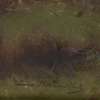 LUDVIG SKRAMSTAD, oil on canvas, signed.