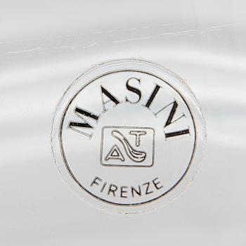 A LEMONADE PITCHER, glas and silverplated metal, Massini, Firenze late 20th century.