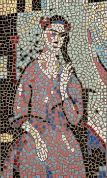 KOSTI AHONEN, mosaic, a tergo signed.