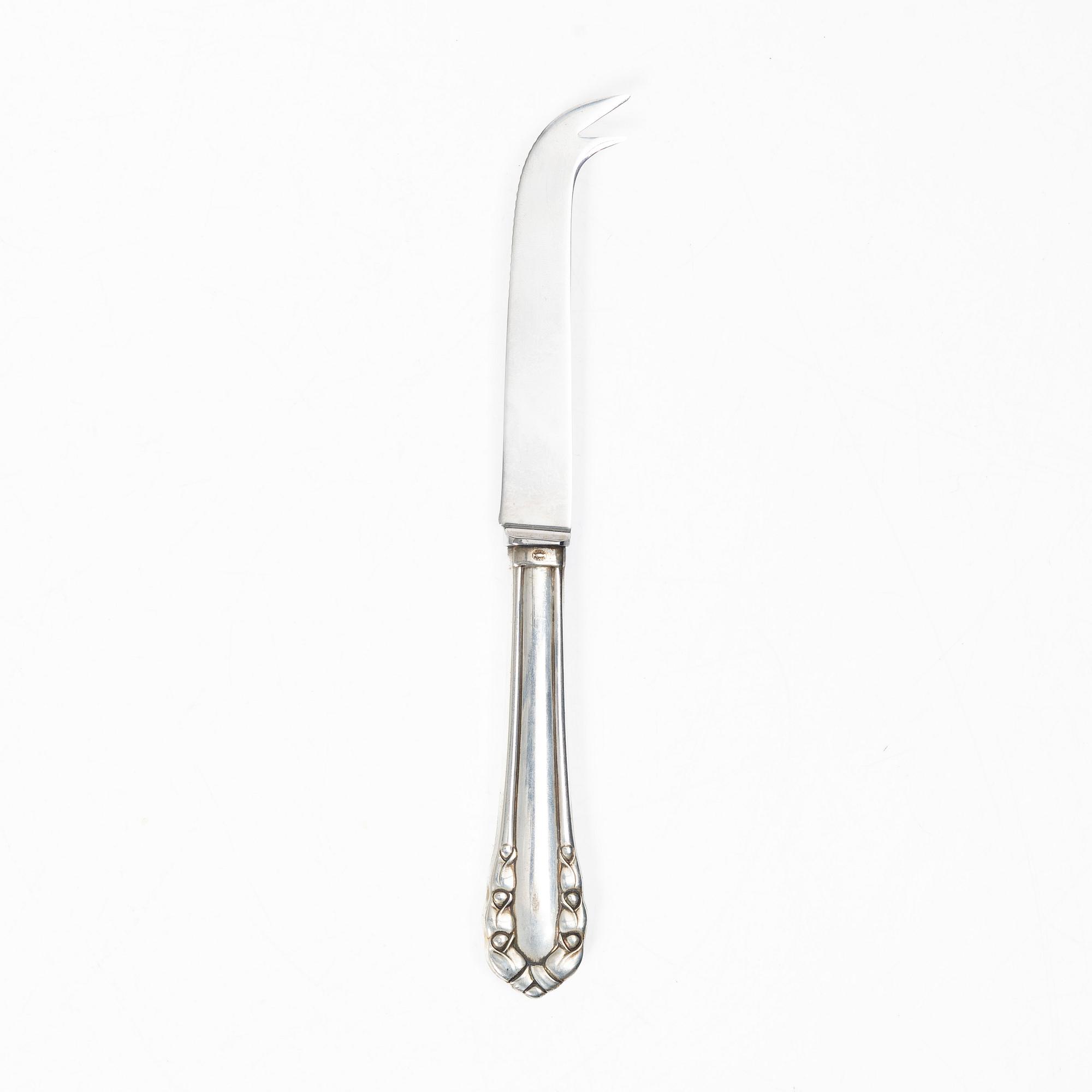 Georg Jensen, ostkniv, silver, Köpenhamn, 1900-talets andra hälft.
