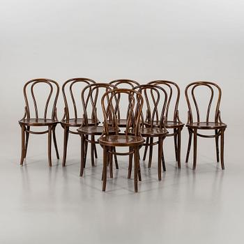 A SET OF 8 THONET STYLE CHAIRS, 20th century.