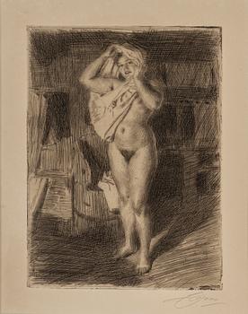 ANDERS ZORN, etching, 1914, signed in pencil.