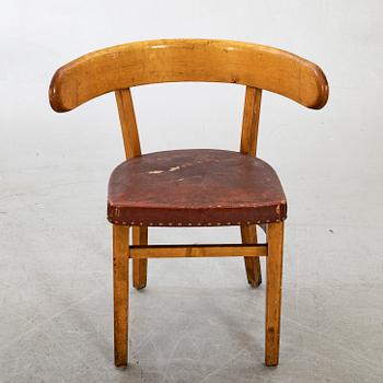 WERNER WEST, 1930s/1940s chair manufactured at Wilh. Schaumans Fanerfabrik Ab, Jyväskylä, Finland.