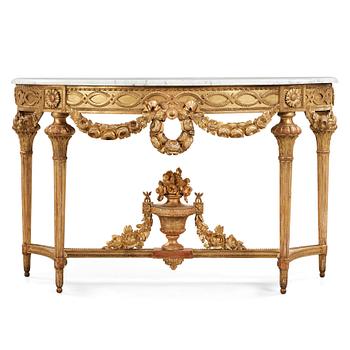 47. A Gustavian 1780's console table.