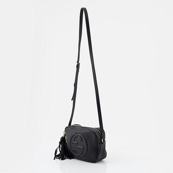 Gucci, a black leather 'Soho' bag.