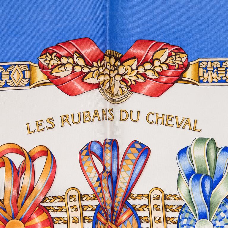 SCARF, Hermès, "Rubans du Cheval", issued 1993.