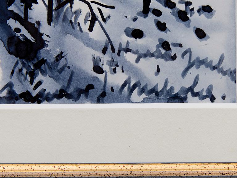 NANDOR MIKOLA, tussipiirros, sigeerattu, merkitty "Hyvää joulua".