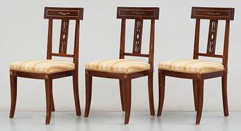 SALONGSGRUPP, 6 delar, empire-stil, 1900-talets början.