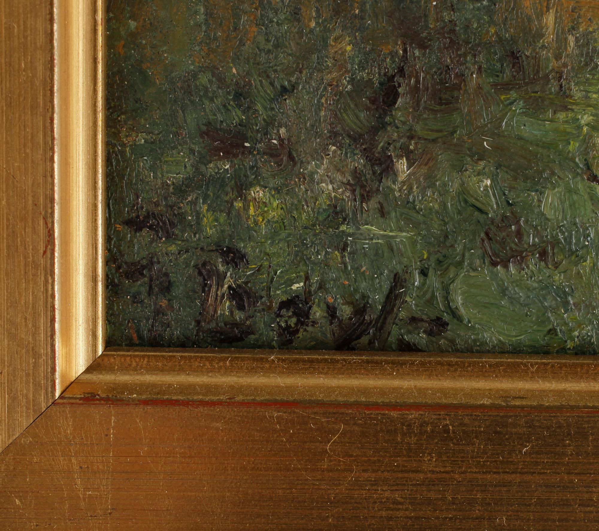 CHARLES WELLINGTON BOYLE, olja på duk uppklistrad på pannå, signerad.