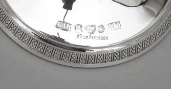 LJUSSTAKAR, ett par, silver, Ainar Axelsson,GAB, Stockholm, 1967.