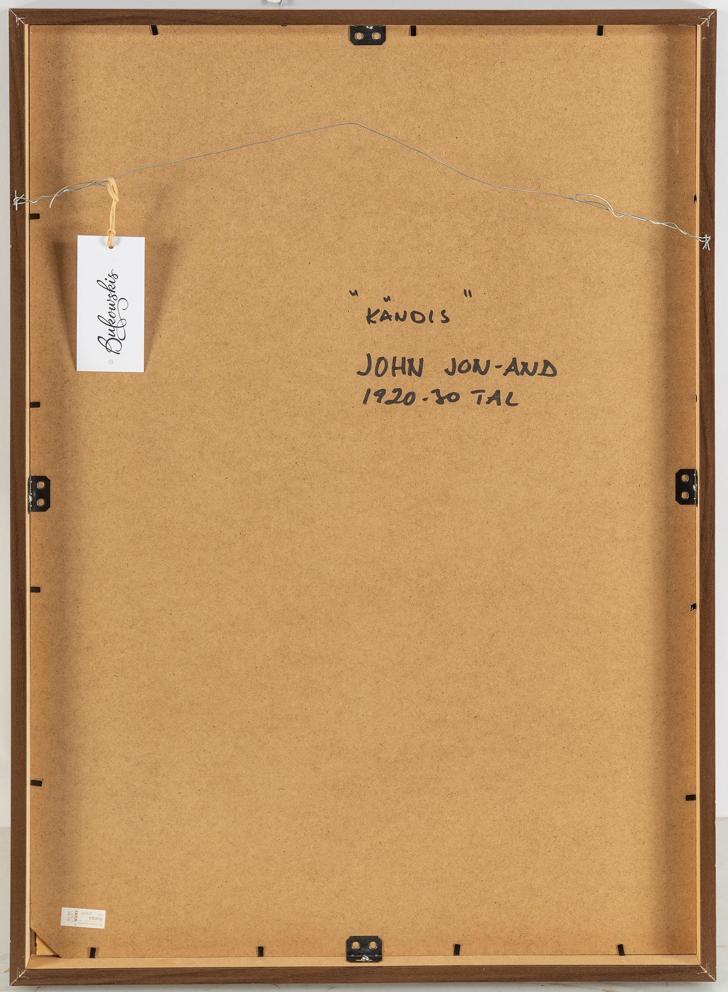 JOHN JON-AND, ink. Signed with stamp.