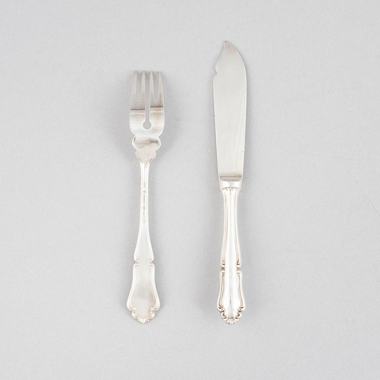 Fiskbestick, 24 st, silver, Wien, Österrike.