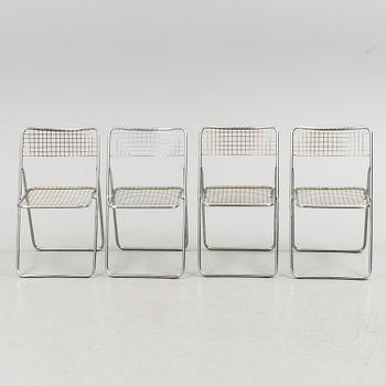 NILS GAMMELGAARD, five 'Ted Net' metal folding chairs from IKEA, 1970's/80's.