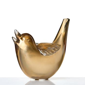 Tyra Lundgren, a glass sculpture of a bird, Venini, Murano, model 2627, ca 1937-38.