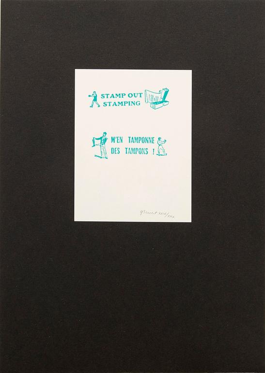Homage to Arthur Köpcke, portfolio with 18 graphic sheets.